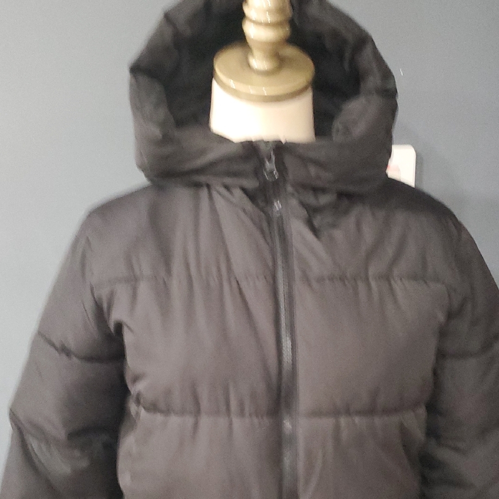 GAP Kids Black Hooded Puffer Jacket - Picture 3 of 15
